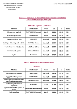 Module Professeur Jours de &agrave; Salle Module Professeur Jours de &agrave;