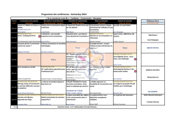 telecharger le programme des conferences