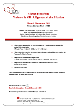 Traitements VIH : All&eacute;gement et simplification