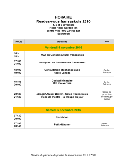 Horaire RVF final - Assemblée communautaire fransaskoise