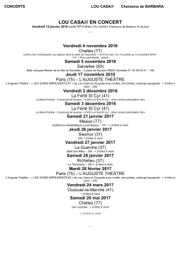 concerts - Lou Casa