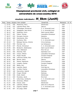 Championnat provincial civil, collégial et universitaire de cross