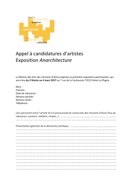 inscription-anarchitecture - Mairie d`Aime-La