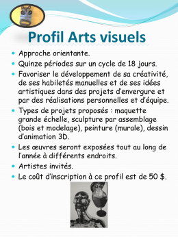 Profil Arts visuels