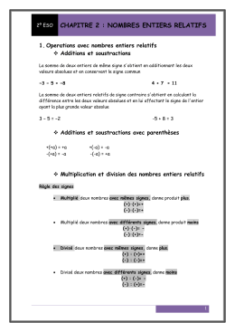 CHAPITRE 2 : NOMBRES RÉELS