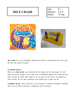 dice crash - Les Cadeaux de Pimprenelle