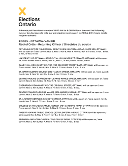 Advance Poll times and locations