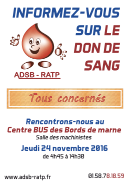 Rencontrons-nous au Jeudi 24 novembre 2016 Centre BUS des