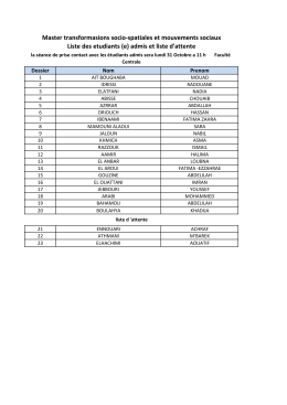 (e) admis et liste d`attente