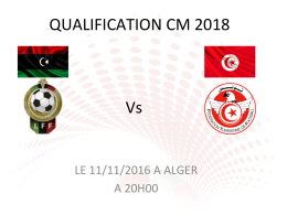 QUALIFICATION CM 2018 Vs