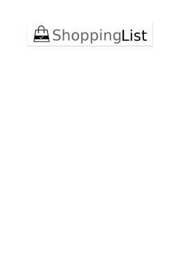 Votre liste de shopping sur SaraShop