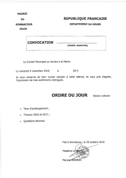 Page 1 MAIRIE De REPUBLIQUE FRANCAISE SOM BACOUR