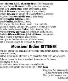 Monsieur Didier RITTENER