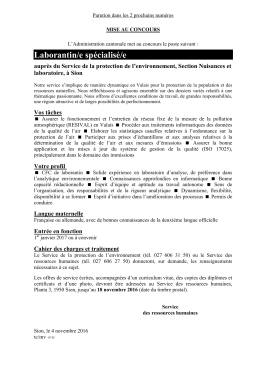 Laborantin/e spécialisé/e