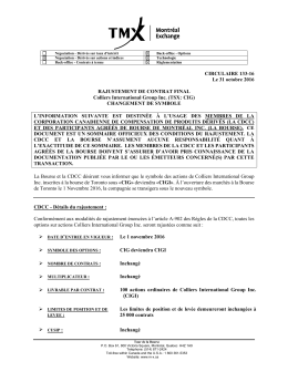 TSX: CIG - Bourse de Montréal