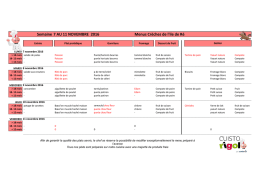 Semaine Menus Cr&egrave;ches de l`ile de R&eacute; 7 AU 11 NOVEMBRE 2016