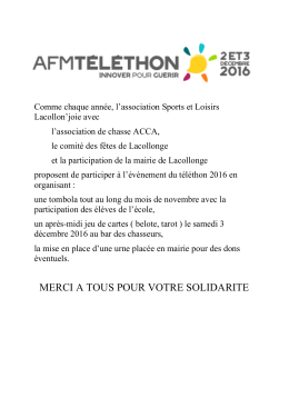 téléthon information