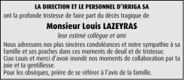 Monsieur Louis LAZEYRAS