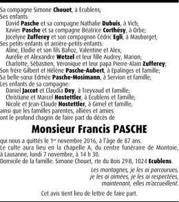 Monsieur Francis PASCHE