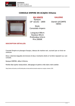 CONSOLE EMPIRE EN ACAJOU XIXeme