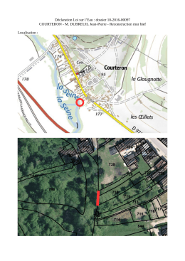 Déclaration Loi sur l`Eau : dossier 10-2016-00097 COURTERON