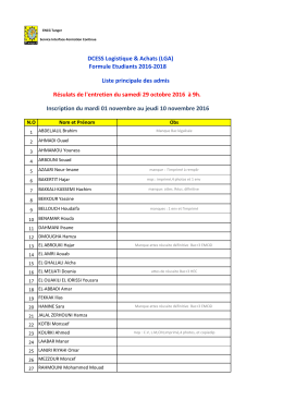 Liste principale DCESS LGA-E