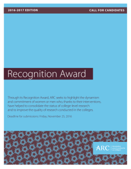 Recognition Award - C&eacute;gep du Vieux Montr&eacute;al