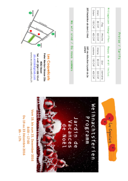 WeihnachtsferienProgramm Jardin de Vacances deNoël