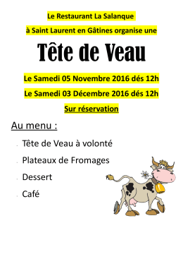 voir menu - La Salanque