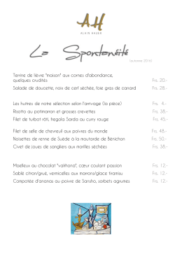 la carte spontaneite