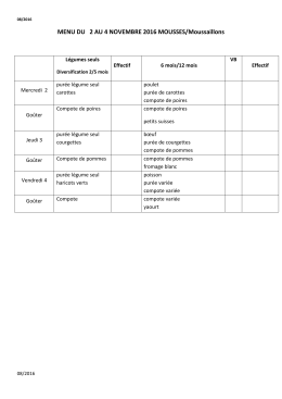 Mousses / Moussaillons