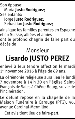 Lisardo JUSTO PEREZ