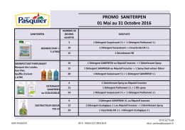 PROMO SANITERPEN 01 Mai au 31 Octobre 2016