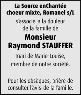 Monsieur Raymond STAUFFER
