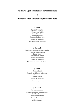 Menus du 15 novembre au 16 décembre 2016 - HGF-VD