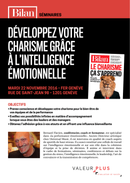 d&eacute;veloppez votre charisme gr&acirc;ce &agrave; l`intelligence &eacute;motionnelle