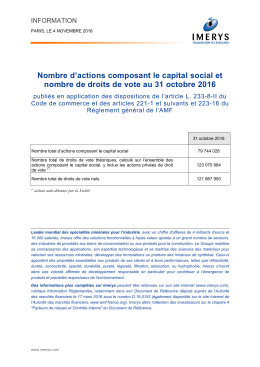 Communiqué capital et DV 31_10_2016
