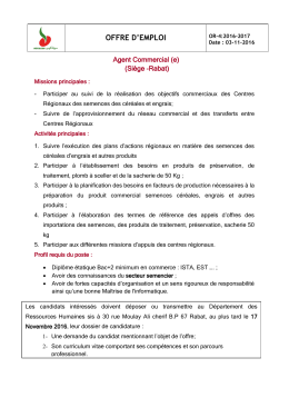 OFFRE D`EMPLOI