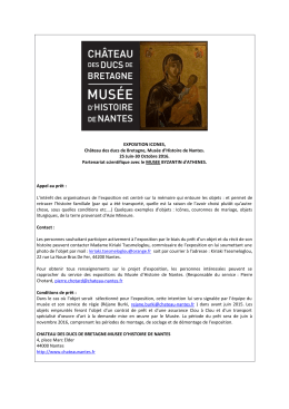 EXPOSITION ICONES, Ch&acirc;teau des ducs de Bretagne, Mus&eacute;e d