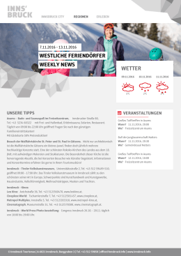 westliche feriend&ouml;rfer - weekly news