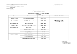 Emploi du temps 4éme Année Interne