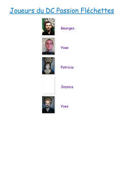 DC Passion Fl&eacute;chettes Joueurs du