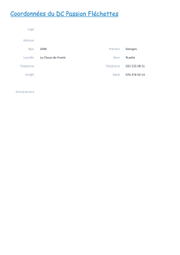 DC Passion Fl&eacute;chettes Coordonn&eacute;es du
