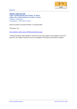 Forum: Trucs en vrac
