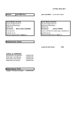 ANN&Eacute;E 2016-2017