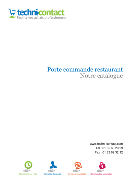 Porte commande restaurant Notre catalogue - Techni
