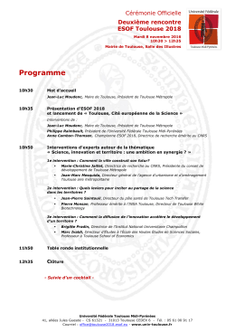 Programme - Université de Toulouse