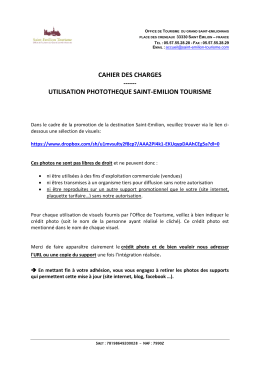 cahier des charges ------ utilisation phototheque saint