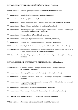 nombre de candidats par spécialité