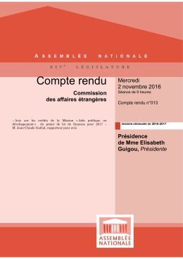 Compte rendu